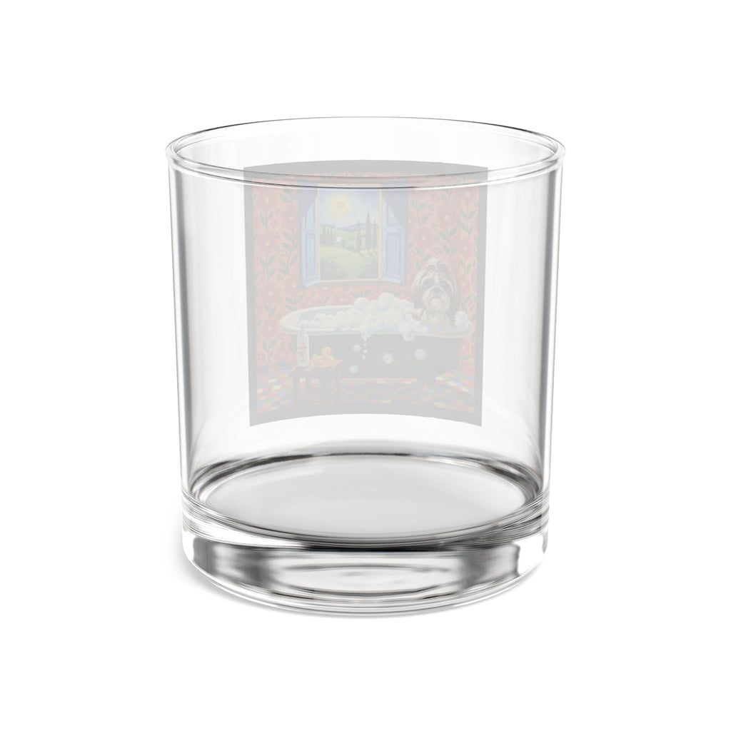 Funny Shih Tzu Bath Rocks Glass — 10oz Cute Dog Drinkware