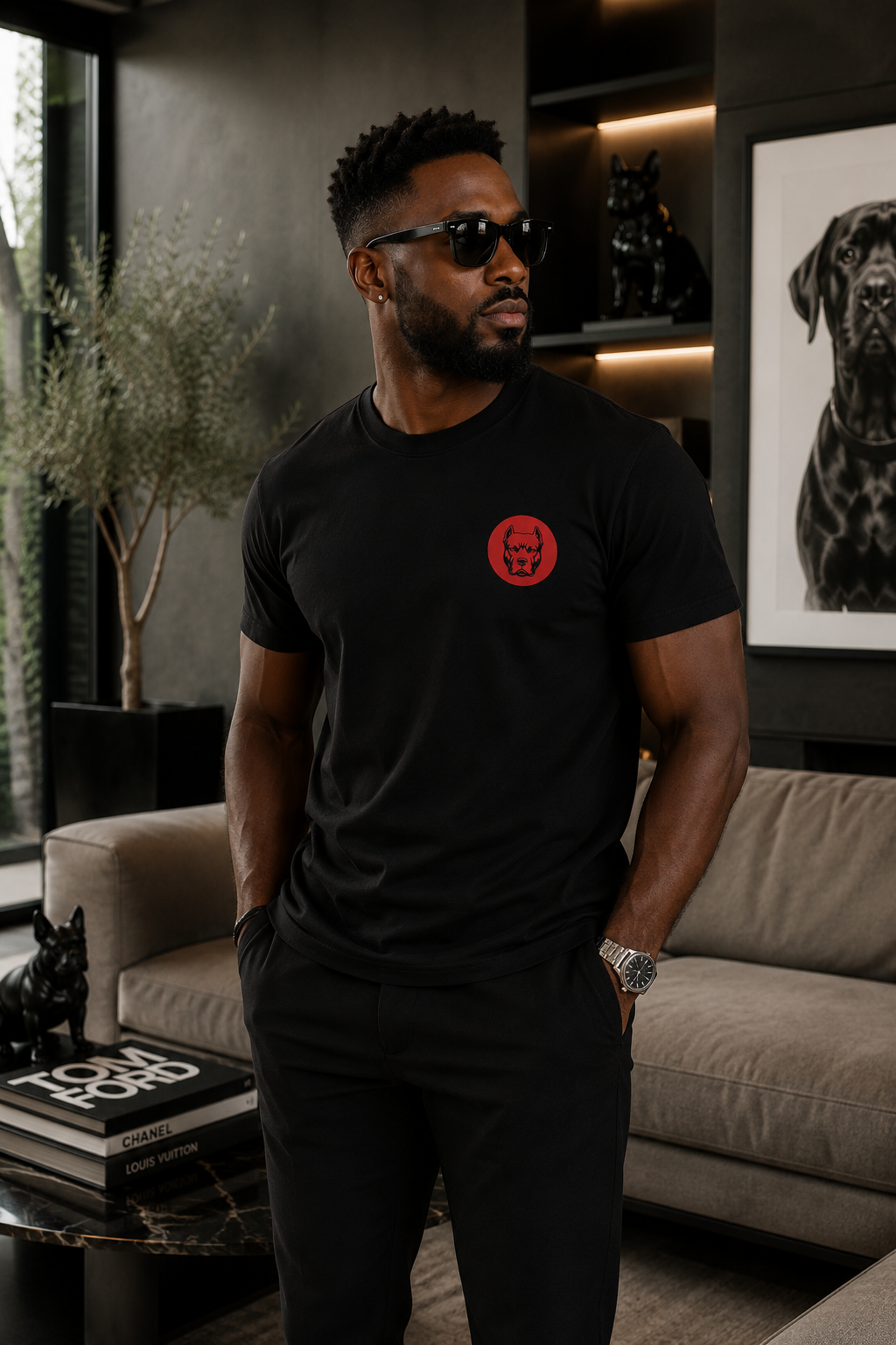 Core Pitbull Badge-Men's T-Shirt