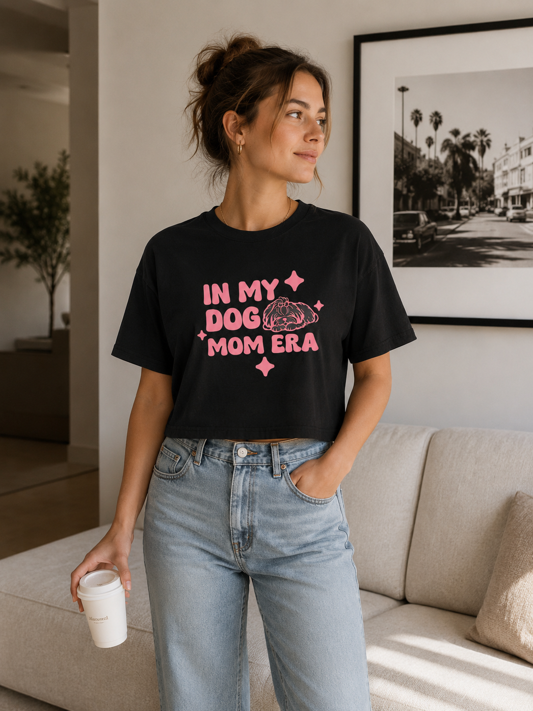 Shih Tzu Mom - Crop Tee