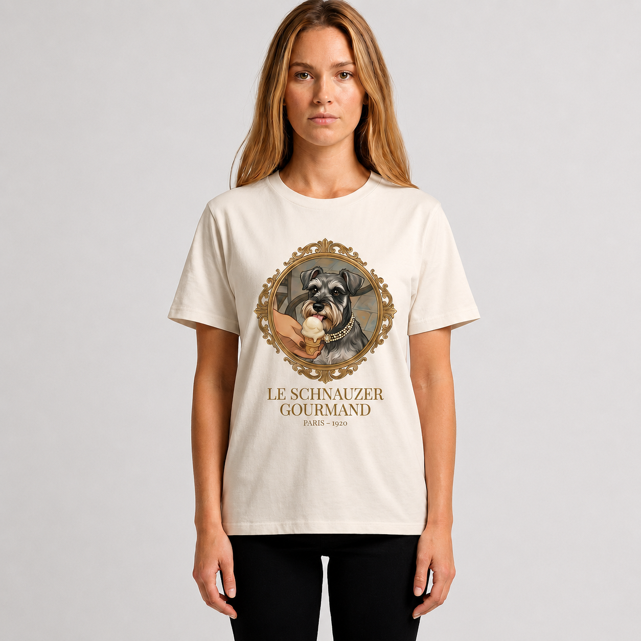 Schnauzer Portrait Vintage Tee