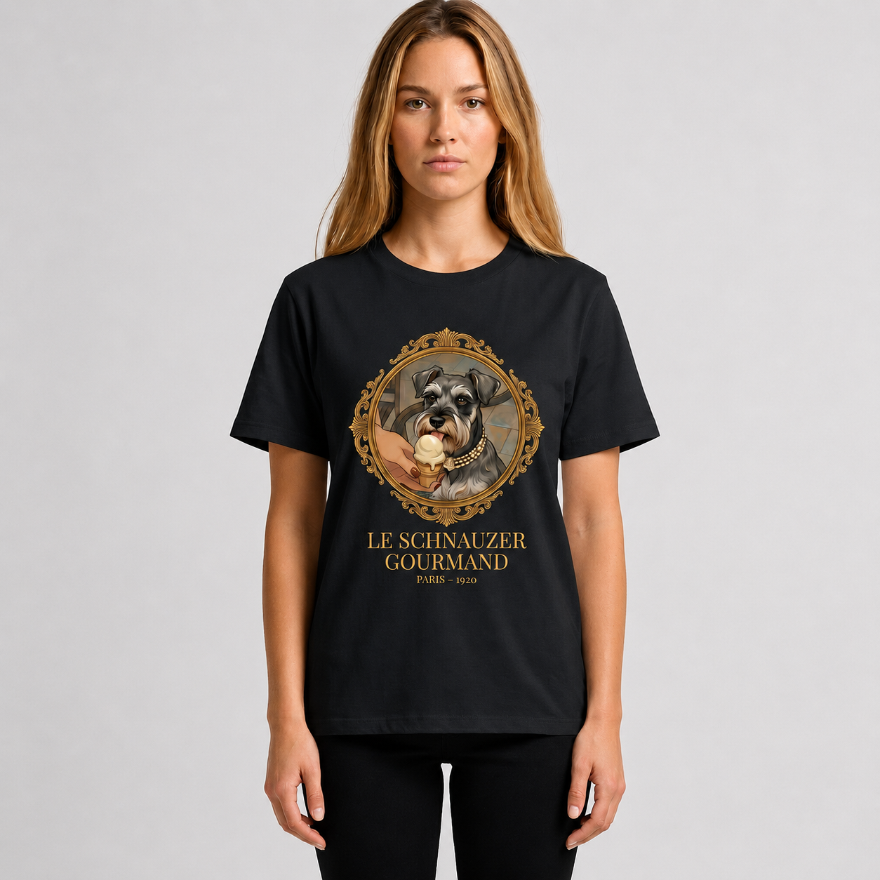 Schnauzer Portrait Vintage Tee