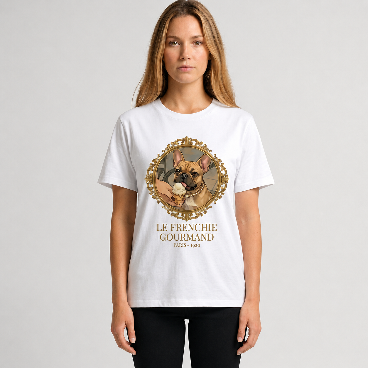 Frenchie Portrait Vintage Tee