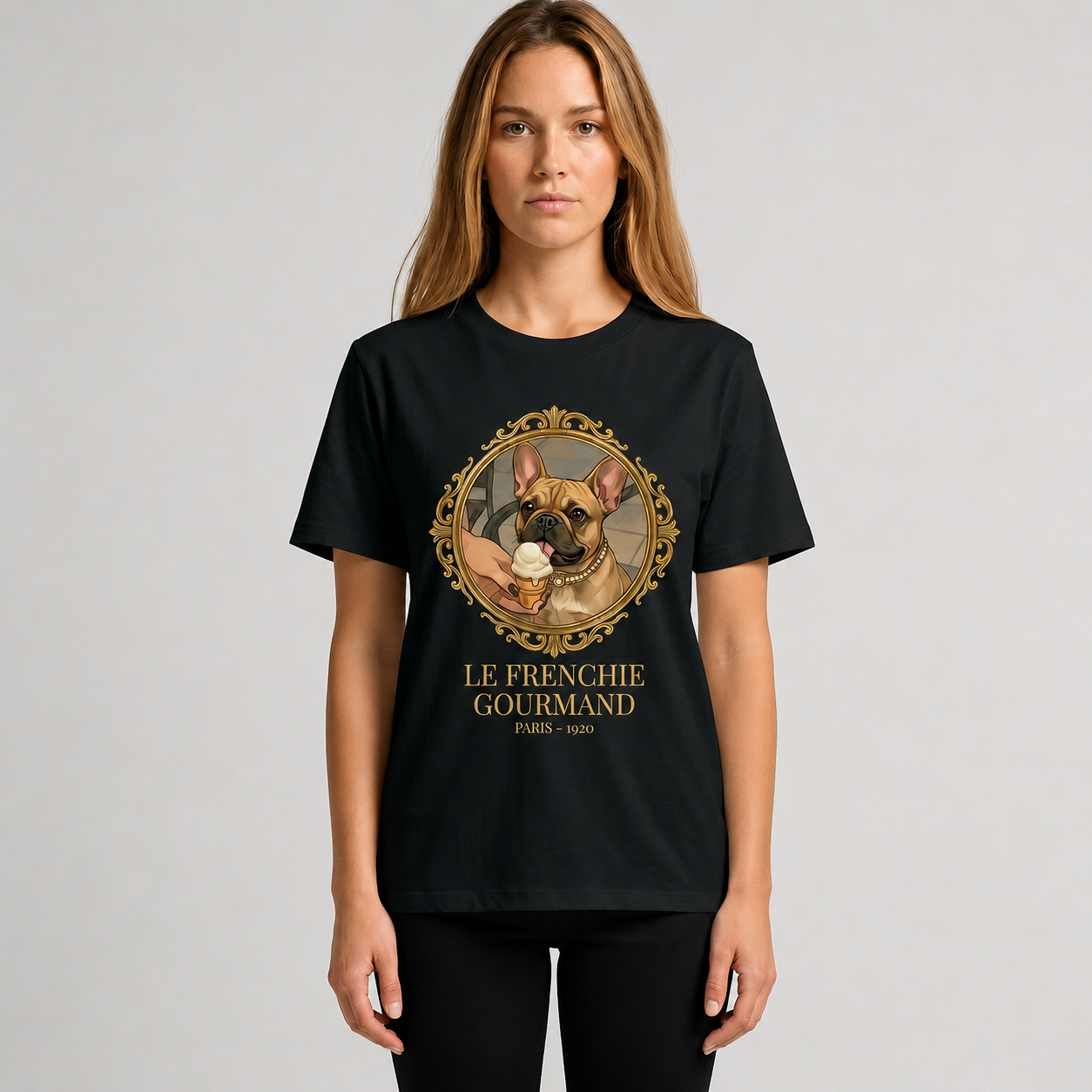 Frenchie Portrait Vintage Tee