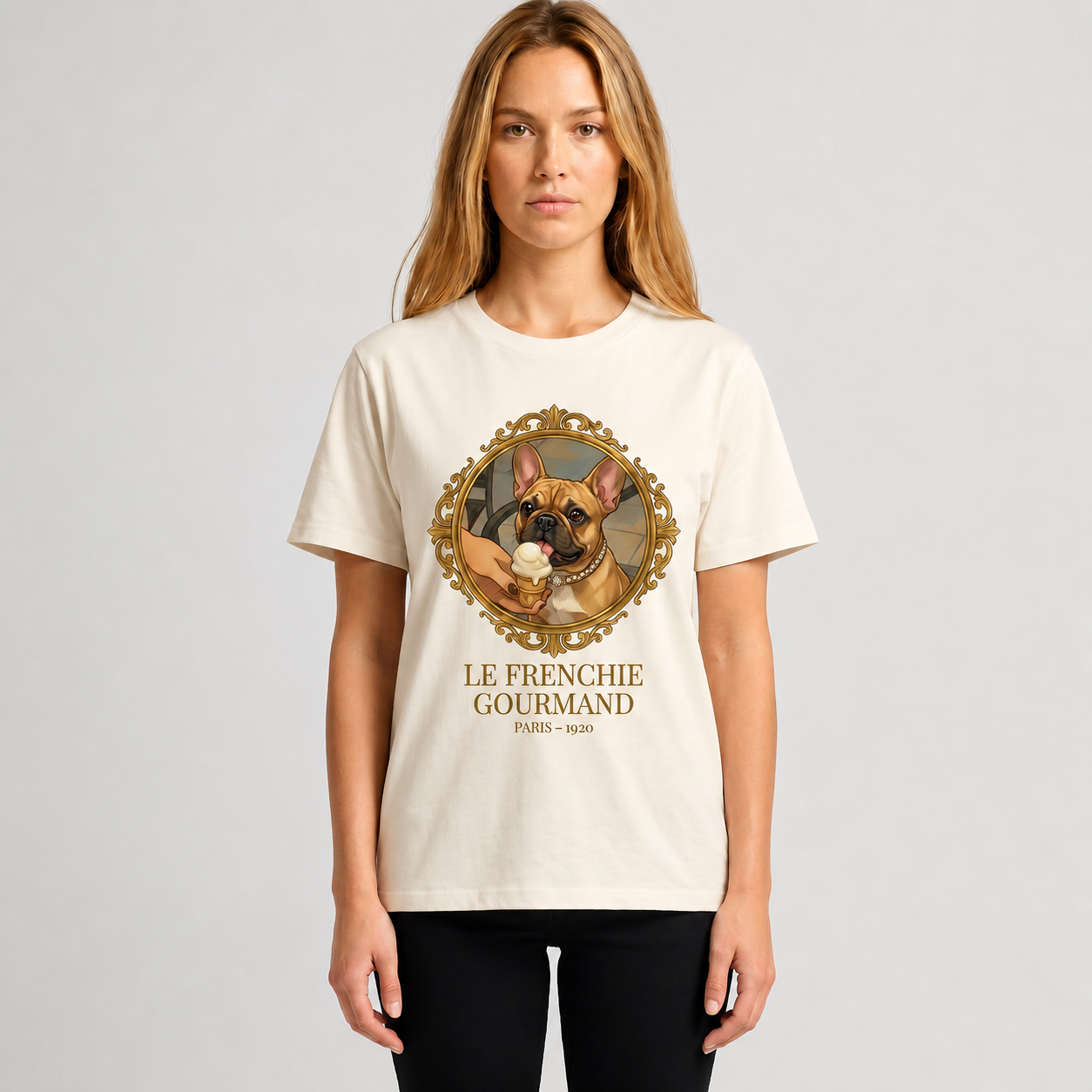 Frenchie Portrait Vintage Tee