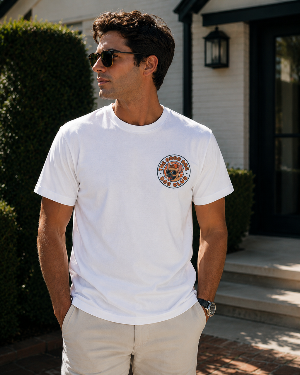 French Bull Dog - Good Dog Emblem T-Shirt Men's