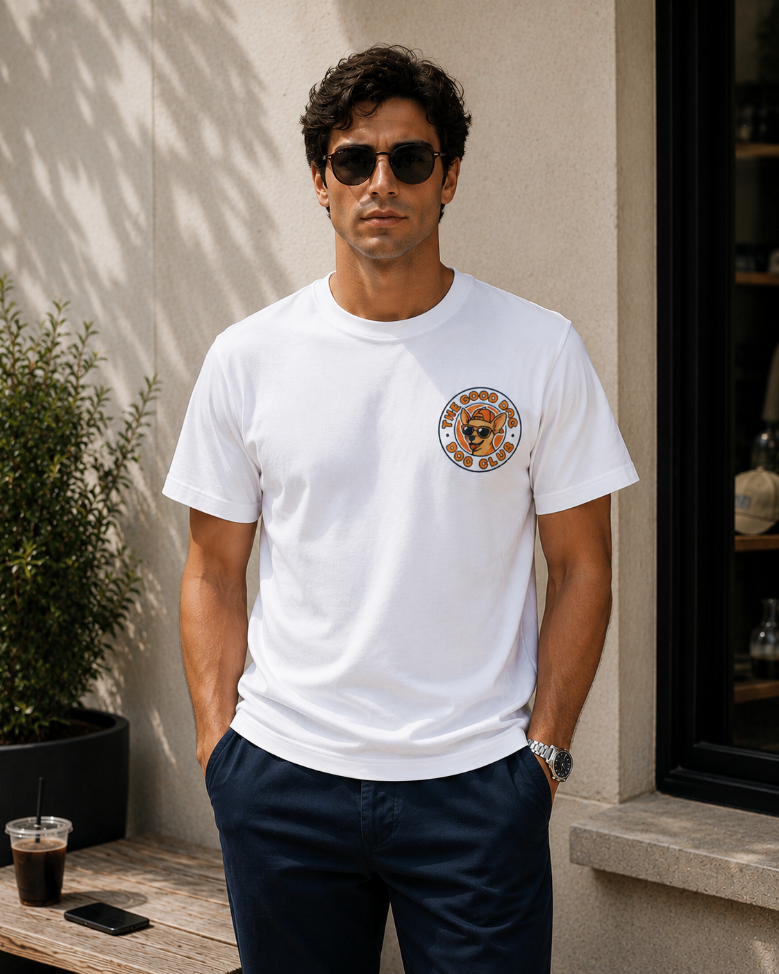 Chihuahua Good Dog Emblem - Men's T-Shirt