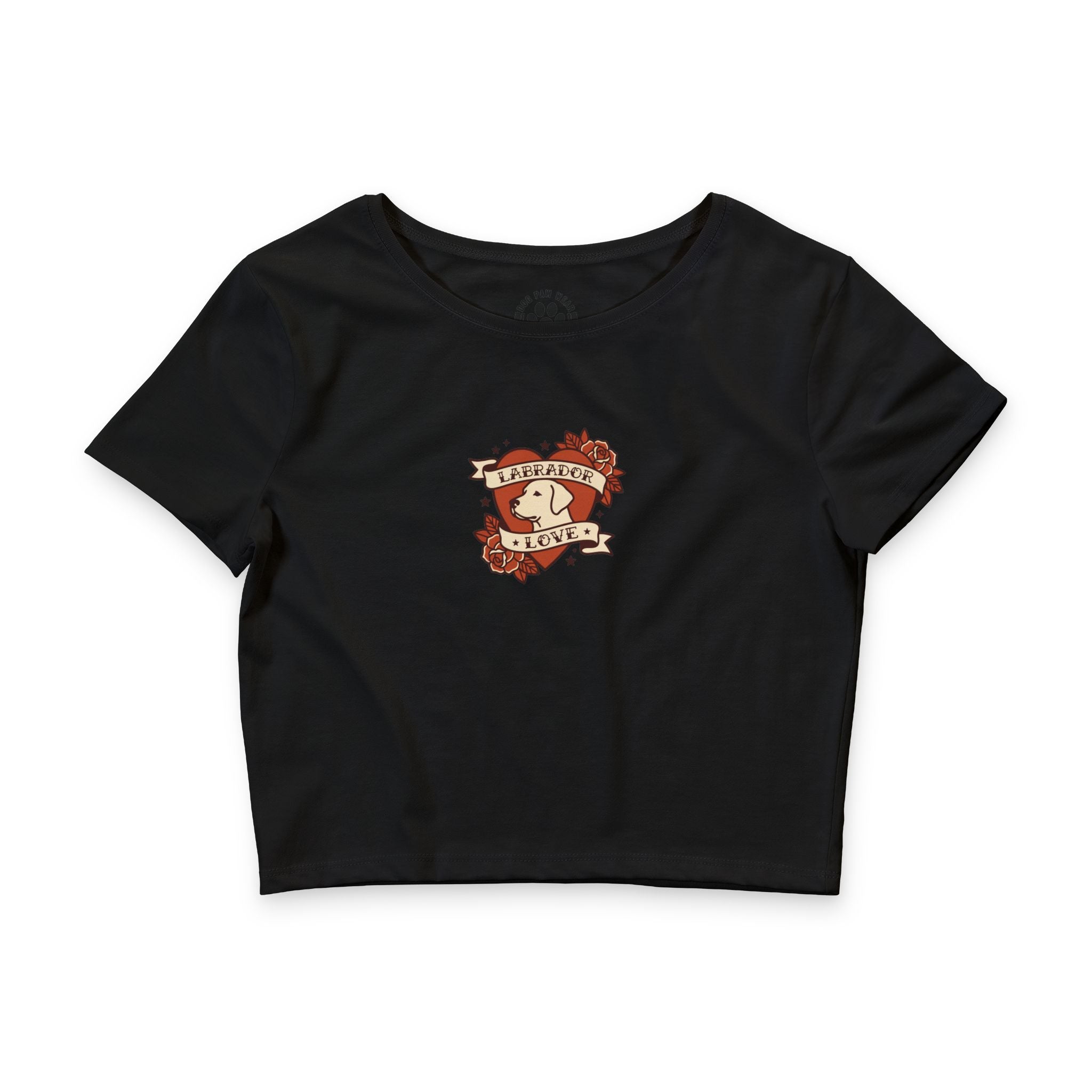 Labrador Tattoo Heart — Women's Crop Top