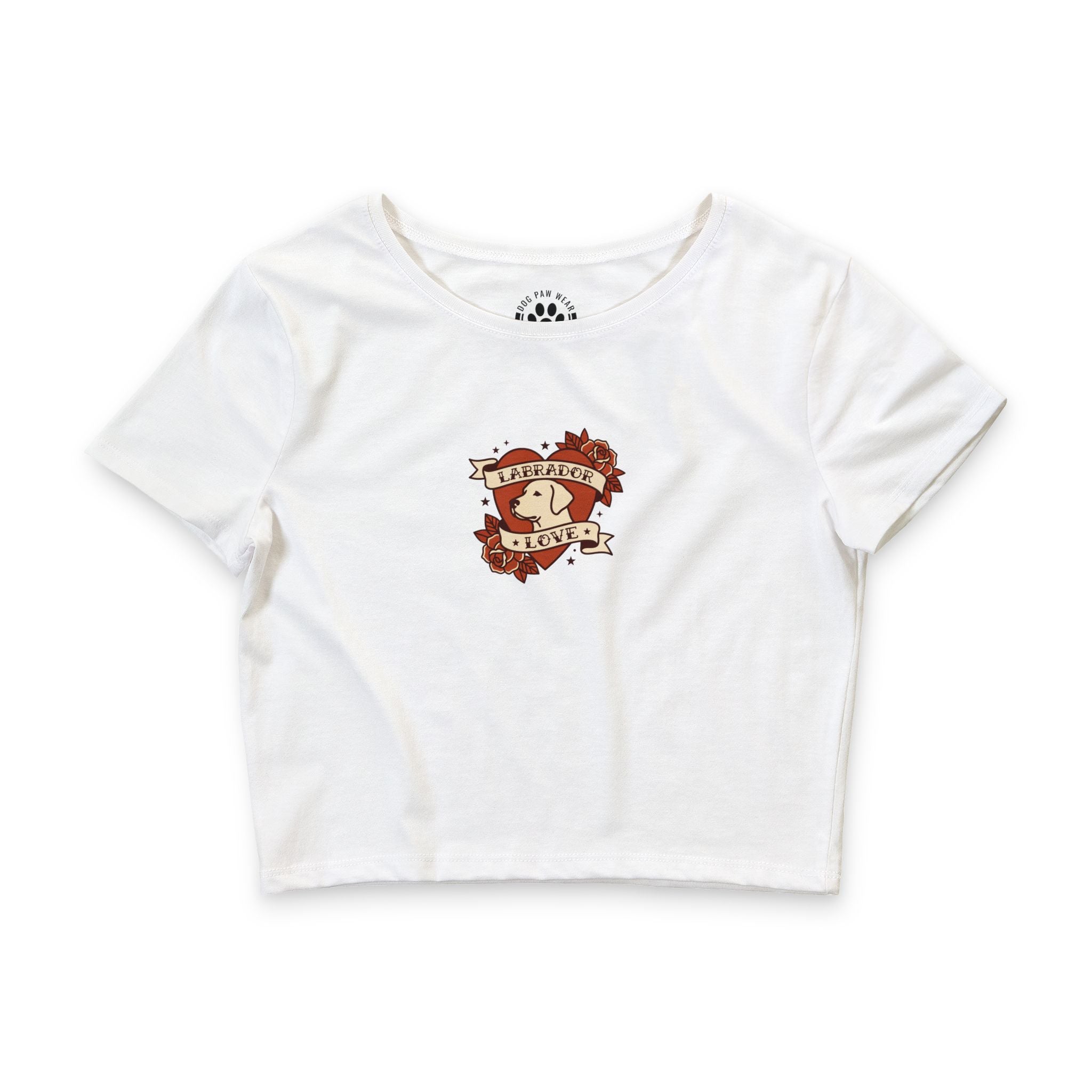 Labrador Tattoo Heart — Women's Crop Top
